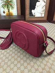 Gucci Soho Disco Leather Bag Red Wine Z2363 21cm - 2