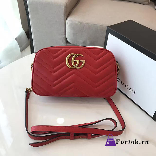Gucci Marmont matelassé Red 2405 18cm - 1