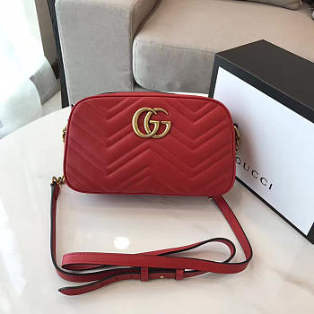 Gucci Marmont matelassé Red 2405 18cm