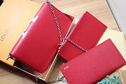 Louis Vuitton Supreme Wallet Clutch Bag Red 61276 - 2