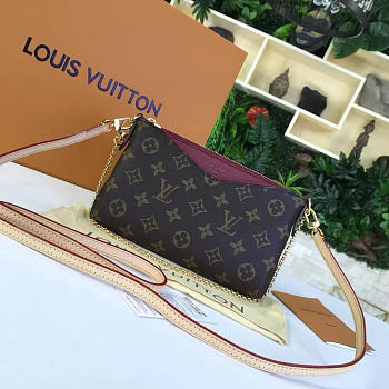 Louis Vuitton PALLAS CLUTH Marine 3612 23cm