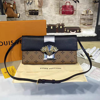 Louis Vuitton Column Clutch Reverse Monogram Canvas  25cm