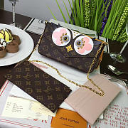 Louis Vuitton Pochette Felicie PINK 3750 21cm - 1