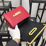 Prada Cahier Leather Shoulder Bag 1BD045 Red - 4