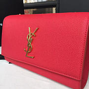 YSL MONOGRAM KATE GRAIN DE POUDRE EMBOSSED Red 4758 24cm  - 3