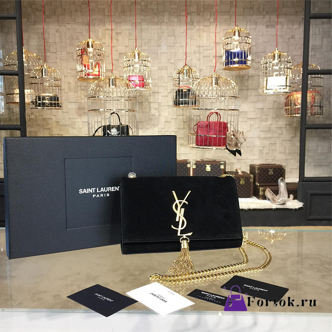 YSL MONOGRAM KATE BAG WITH LEATHER TASSEL 4766 22cm  - 1