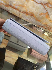 YSL MONOGRAM KATE GRAIN DE POUDRE EMBOSSED Light Blue 5006 24cm  - 2