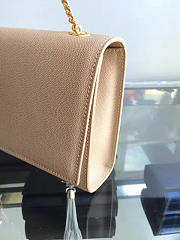 YSL MONOGRAM KATE Gold IN GRAIN DE POUDRE EMBOSSED LEATHER Apricot 5011 24cm - 2
