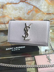 YSL MONOGRAM KATE IN GRAIN DE POUDRE EMBOSSED LEATHER 5020 17cm - 5