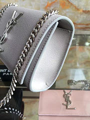 YSL MONOGRAM KATE IN GRAIN DE POUDRE EMBOSSED LEATHER 5020 17cm - 4