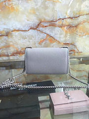 YSL MONOGRAM KATE IN GRAIN DE POUDRE EMBOSSED LEATHER 5020 17cm - 2