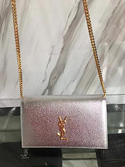 YSL MONOGRAM KATE Silver Metallic 5040 22.5cm - 5