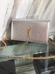 YSL MONOGRAM KATE Silver Metallic 5040 22.5cm - 4