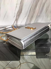 YSL MONOGRAM KATE Silver Metallic 5040 22.5cm - 2