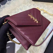 YSL MONOGRAM College Red Wine Hardware Gold 5071 19cm - 4