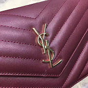 YSL MONOGRAM College Red Wine Hardware Gold 5071 19cm - 3