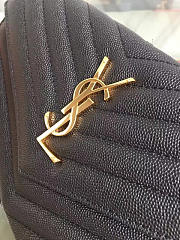 YSL ENVELOPE Gold Chain Walltet Black 5092 22cm - 6