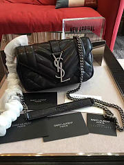 YSL ENVELOPE Satchel Black 5124 18cm - 1
