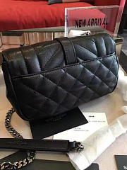 YSL ENVELOPE Satchel Black 5124 18cm - 3