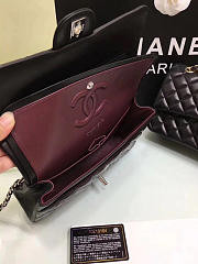 CHANEL lambskin Leather Flap Bag Gold/silver Metal black 25cm - 2