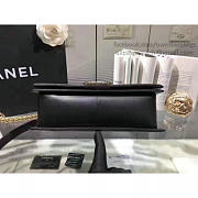 Chanel Quilted Lambskin Medium Boy Bag Gold Hardware Black A67086 25cm - 6