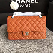 Chanel Lambskin Classic handbag Orange A01112 25cm - 1