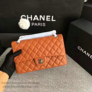 Chanel Lambskin Classic handbag Orange A01112 25cm - 5