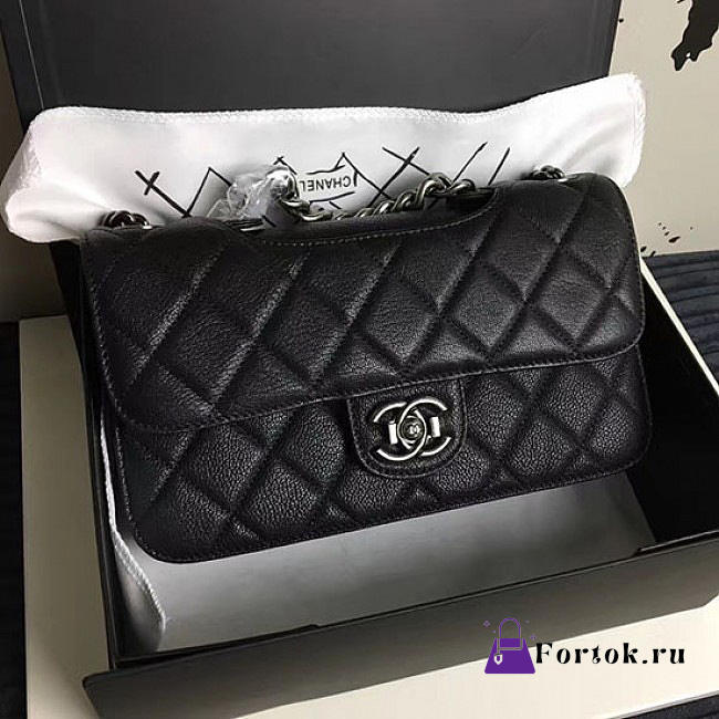 Chanel Quilted Deerskin Perfect Edge Bag Black A14041 26.5 - 1