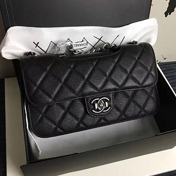 Chanel Quilted Deerskin Perfect Edge Bag Black A14041 26.5