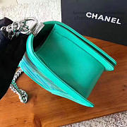 Chanel Multicolor Chevron Quilted Medium Boy Bag Green A67086 25cm - 3