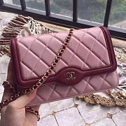 Chanel Lambskin Mini Chain WALLET Pink A81024 19.5cm - 1