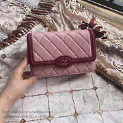 Chanel Lambskin Mini Chain WALLET Pink A81024 19.5cm - 5