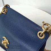 Chanel Grained Calfskin Mini Top Handle Flap Bag Blue A93756 21cm - 3