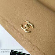 Chanel Grained Calfskin Large Top Handle Flap Bag Beige A93757 28cm  - 2