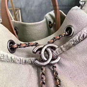 Chanel Canvas Sequins Drawstring Backpack Beige and Red A93671 40cm - 4