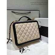 Chanel Caviar Quilted Small CC Filigree Vanity Case Beige VS07581 25cm - 3