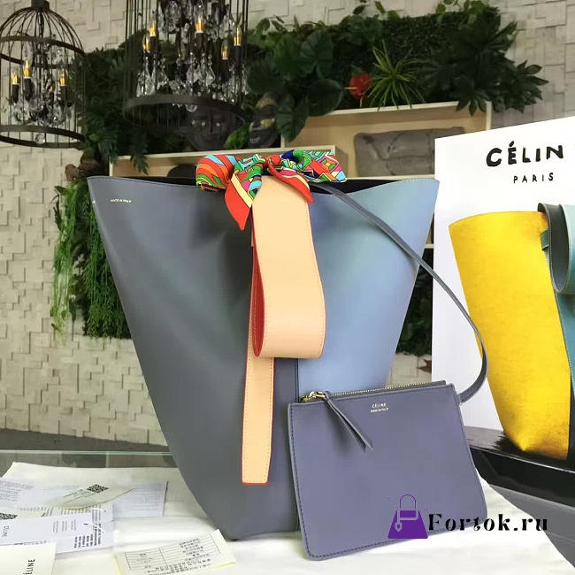 Celine Leather Twisted Cabas Z1230 28cm  - 1