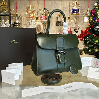 Delvaux MM Brillant Satchel Green 1505 28cm