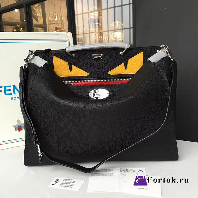 Fendi Peekaboo Briefcase Black 40cm - 1