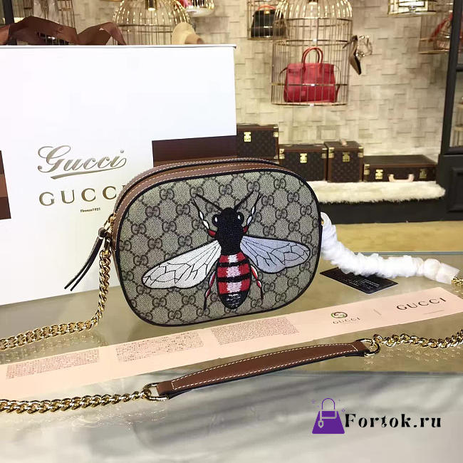 Gucci GG Supreme mini chain bag 2214 22cm - 1