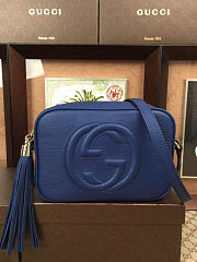 Gucci Soho Disco Leather Bag Navy Z2367 21cm - 2