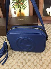 Gucci Soho Disco Leather Bag Navy Z2367 21cm - 4