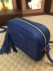 Gucci Soho Disco Leather Bag Navy Z2367 21cm - 5
