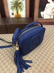 Gucci Soho Disco Leather Bag Navy Z2367 21cm - 6