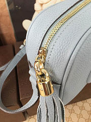 Gucci Soho Disco Leather Bag Dusty Blue Z2372 21cm - 5