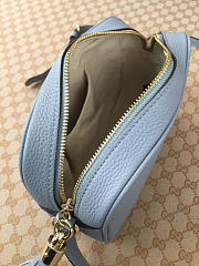 Gucci Soho Disco Leather Bag Dusty Blue Z2372 21cm - 4