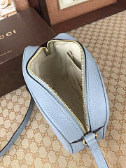 Gucci Soho Disco Leather Bag Dusty Blue Z2372 21cm - 2