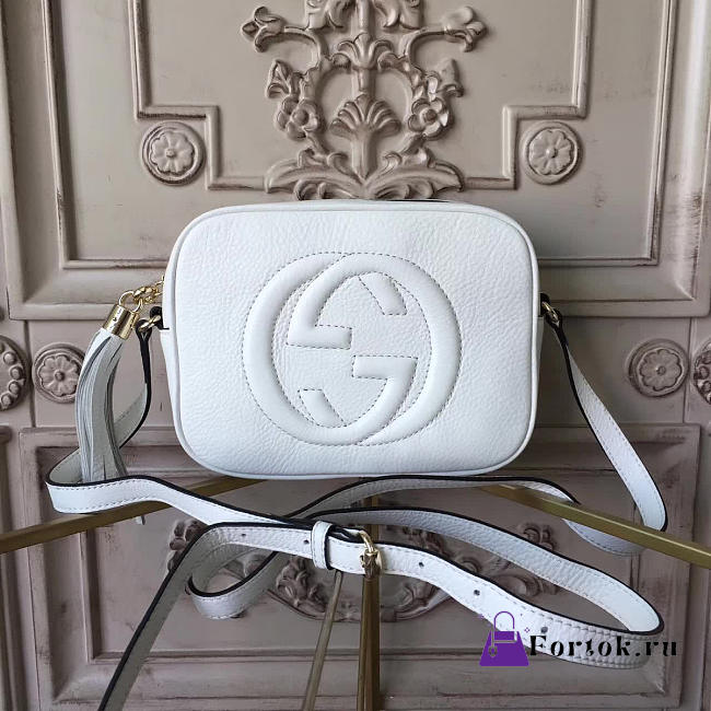 Gucci Soho Disco Leather Bag White Z2602 21cm - 1