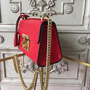 Gucci GG Leather Padlock Studded Red 2609 20.5cm - 3
