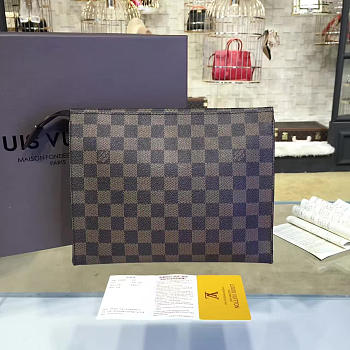 Louis Vuitton TOILETRY POUCH 26 Damier Ebène Canvas